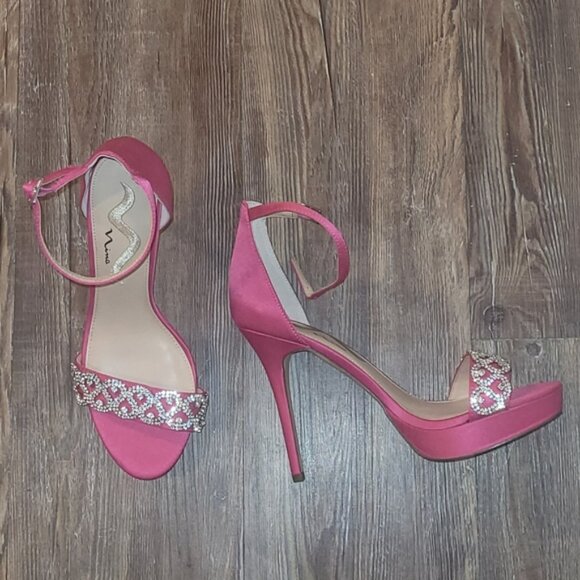 Nina Scotty Platform Heels with Rhinestone Detail. Size 9.5M. NEW - Picture 1 of 7